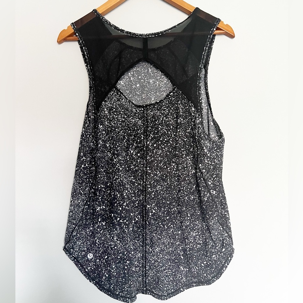 Lululemon Sculpt Tank II Splatter White/Black Size 6 - Picture 2 of 4